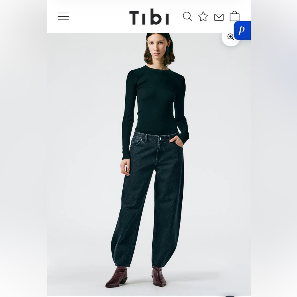 Tibi Black Brancusi Jeans